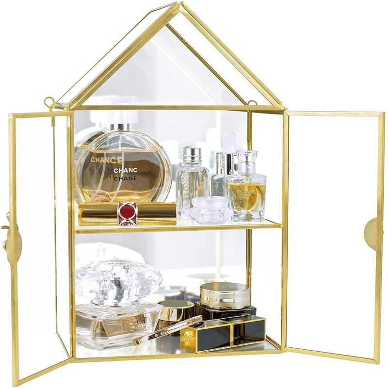 glass perfume table display