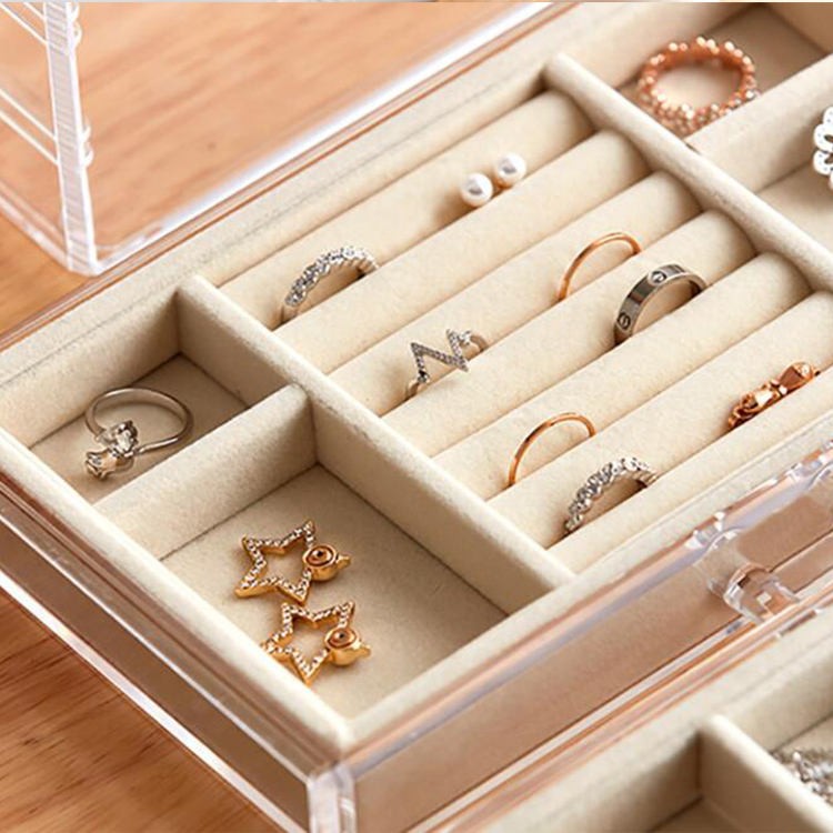 Transparency acrylic jewelry tray