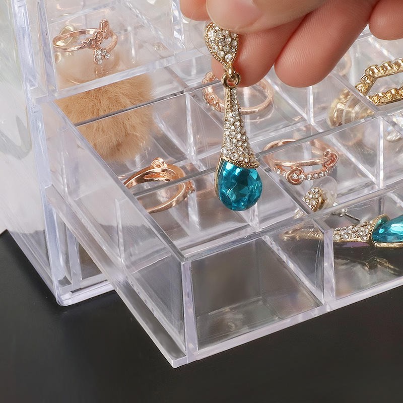 Tabletop jewelry storage cabinets