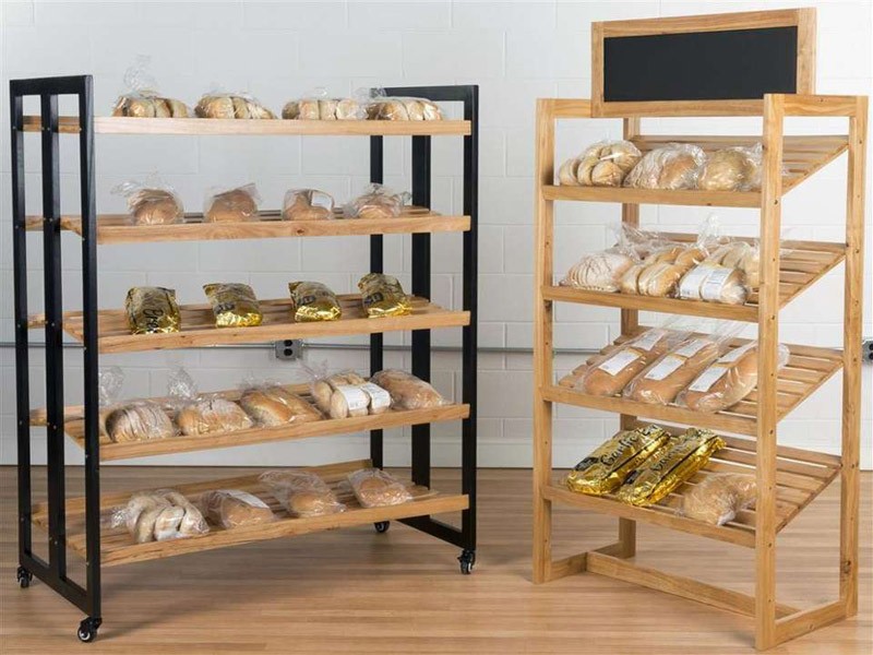  Custom bakery shelving units