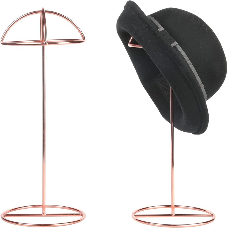 Présentoir de chapeau en métal de cuivre de mode personnalisé