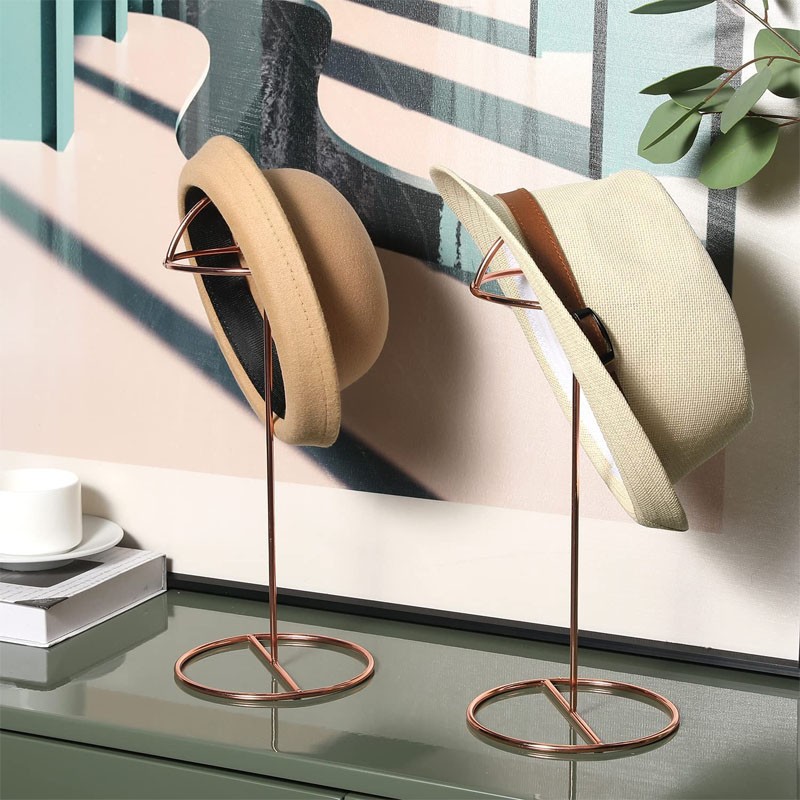 Copper Metal Hat Display Stand