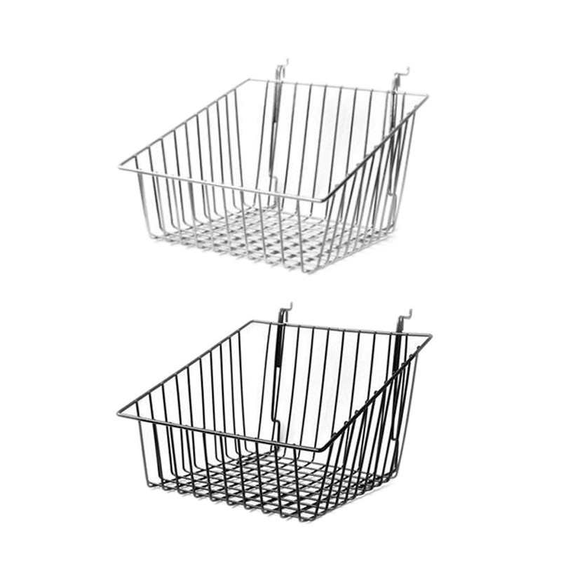 Slatwall & Grid Slanted Wire Basket