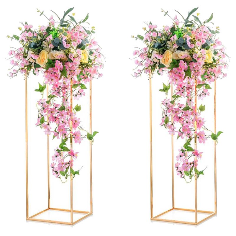 Custom  gold wedding floral stand