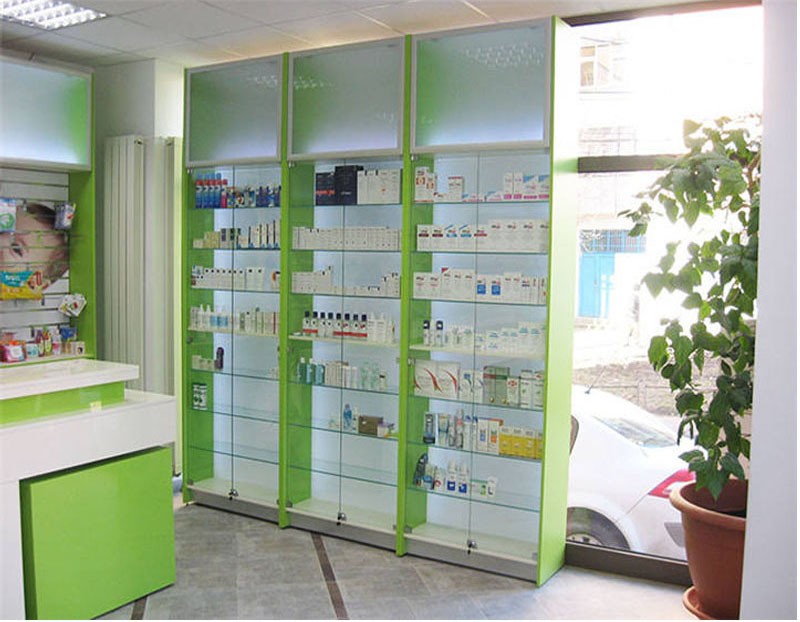  Modern pharmacy display shelves