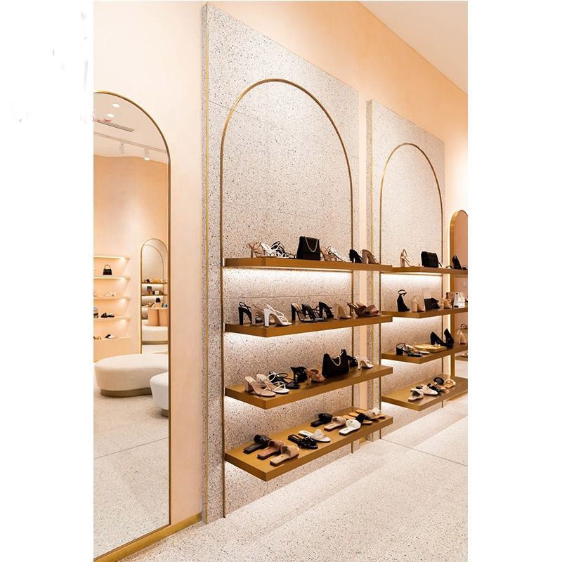 Interior design shoe display shelving