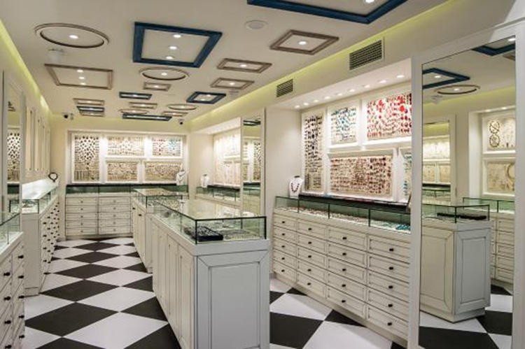  Modern jewelry display showcase 